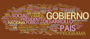 Palabras más repeditas en los discursos del Presidente Mauricio Funes