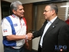 Mauricio Funes, se encuentra, por coicidencia con el alcalde de San Salvador, Norman Quijano