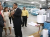 Presidente de El Salvador, Mauricio Funes  en la inauguración de la fábrica UNIFI.