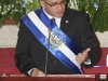 Presidente de la República, Mauricio Funes brindó balance de dos años de gestión al frente del Órgano Ejecutivo. Foto La Prensa. 01/06/2011