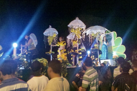 Desfile de carrozas, previo a Carnaval de San Miguel
