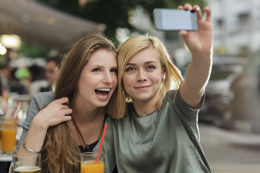 Two Tourist at outdoor Cafe in Berlin