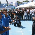 A nivel deportivo, en septiembre de 2011, el mandatario realizó un caluroso recibimiento a los seleccionados de fútbol playa, que ganaron el cuatro lugar en el mundial de Ravenna, Italia.